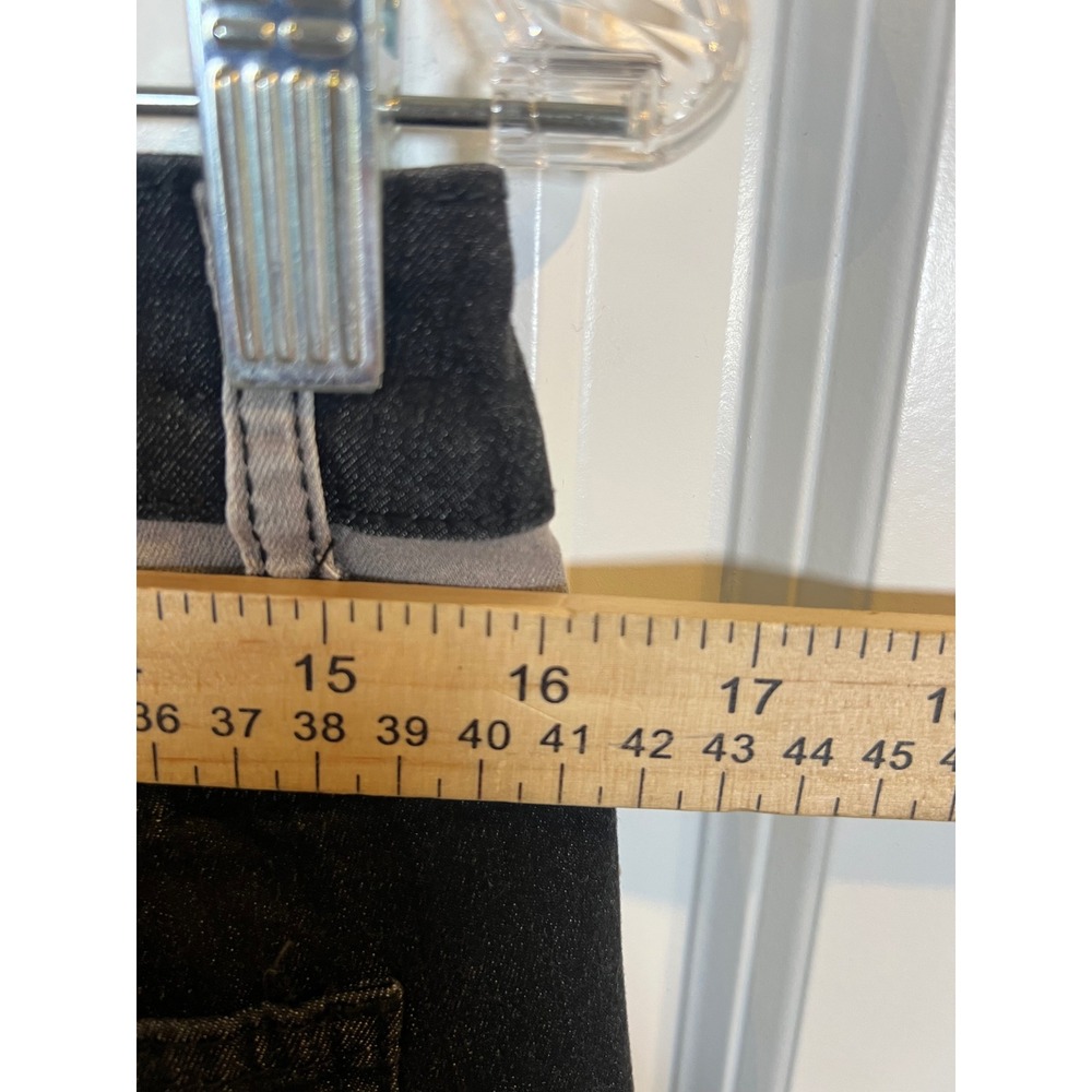 Jeans Womens Colorblock Patchwork High Rise Skinny Denim Pants Black Grey Size L - Picture 5 of 7